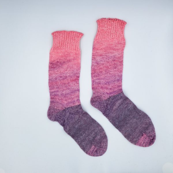 ombre socks pink to purple