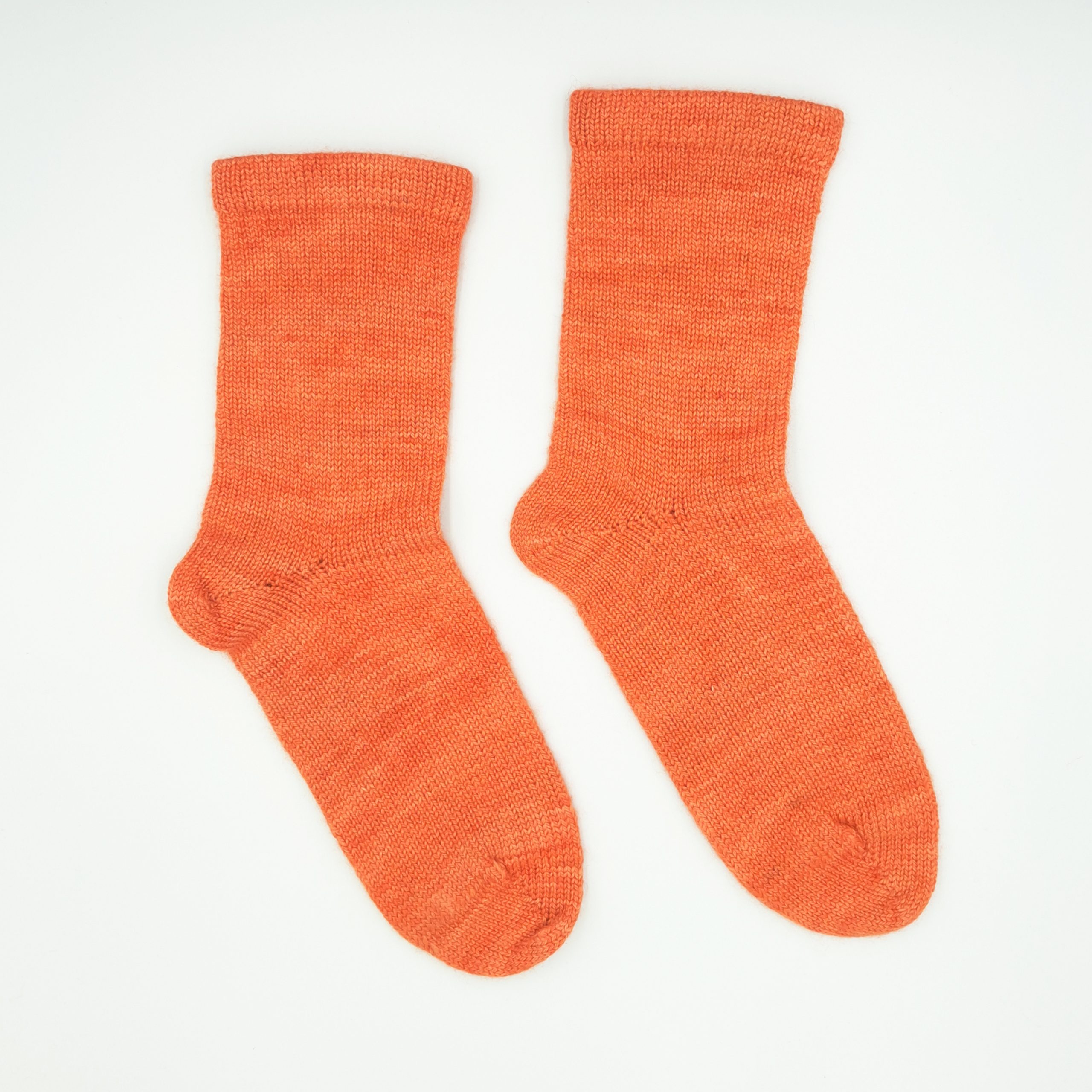 hand crafted silky socks in warm orange : Misterstiltskin